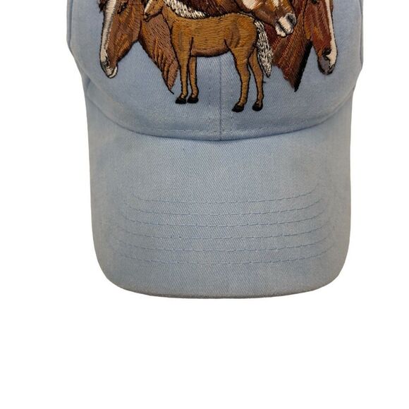 🐴Vintage 90’s Wild Horses Embroidered Hat Jackson hole Wyoming ranch hat - Picture 3 of 14